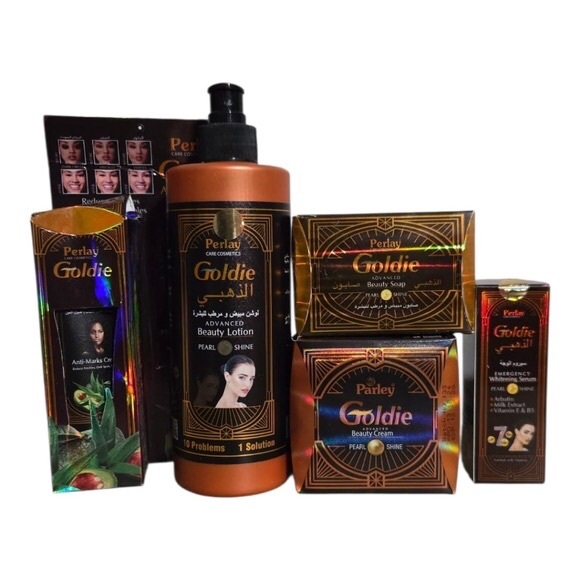 Perlay Goldie Beauty Sets Anti Makeup Care Lotion Cream Soap And Serum